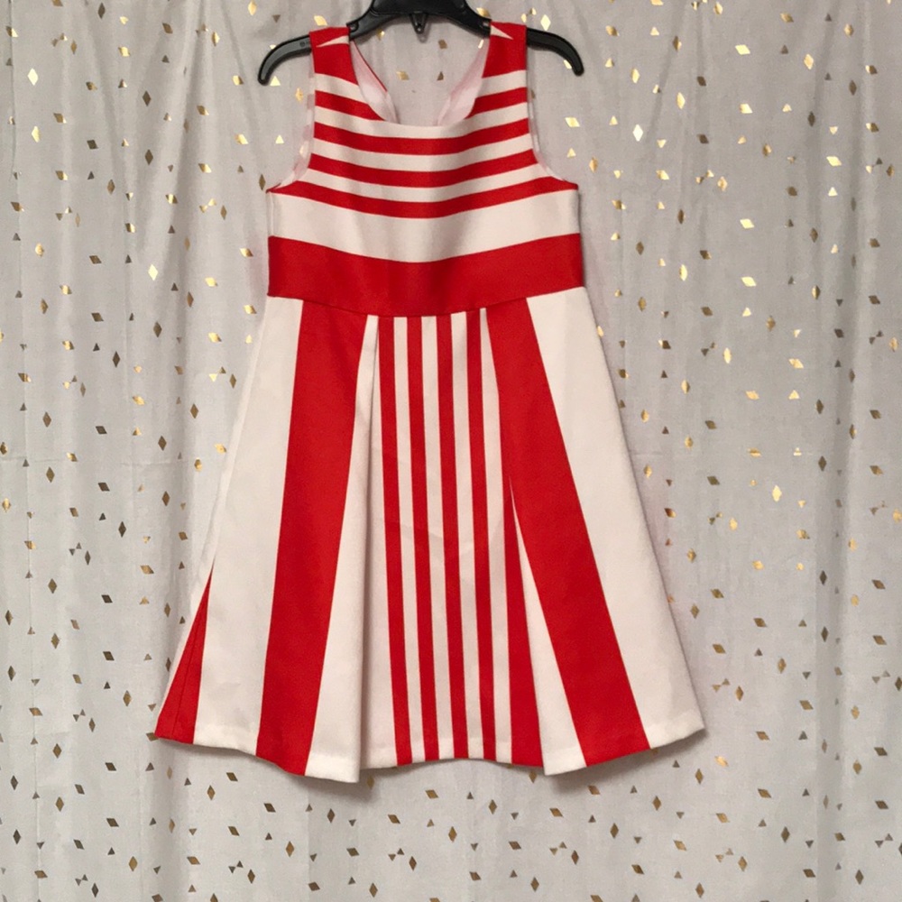 👗Bonnie Jean orange and white dress👗